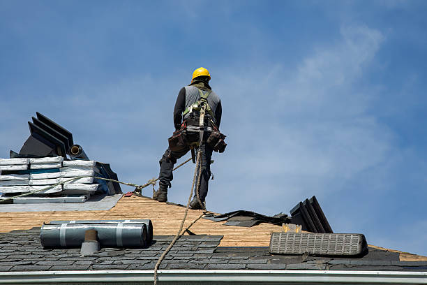 Professional Gutter Installation technician working in Petersburg, OH